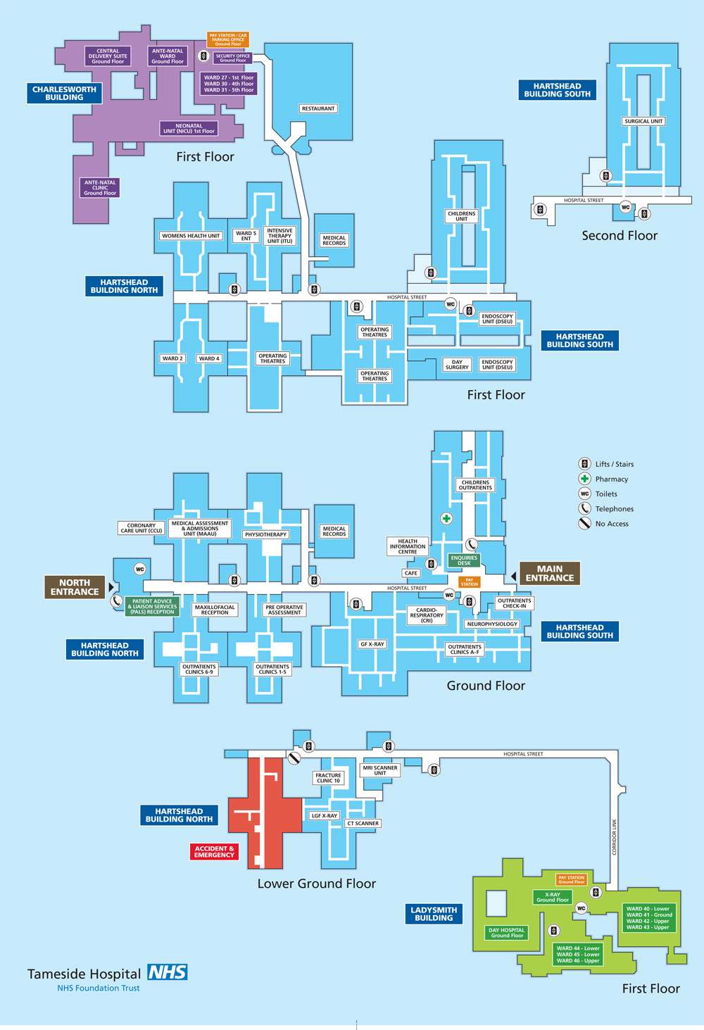 Hospital Corridor Plans Produced By Location Maps Ltd F3F